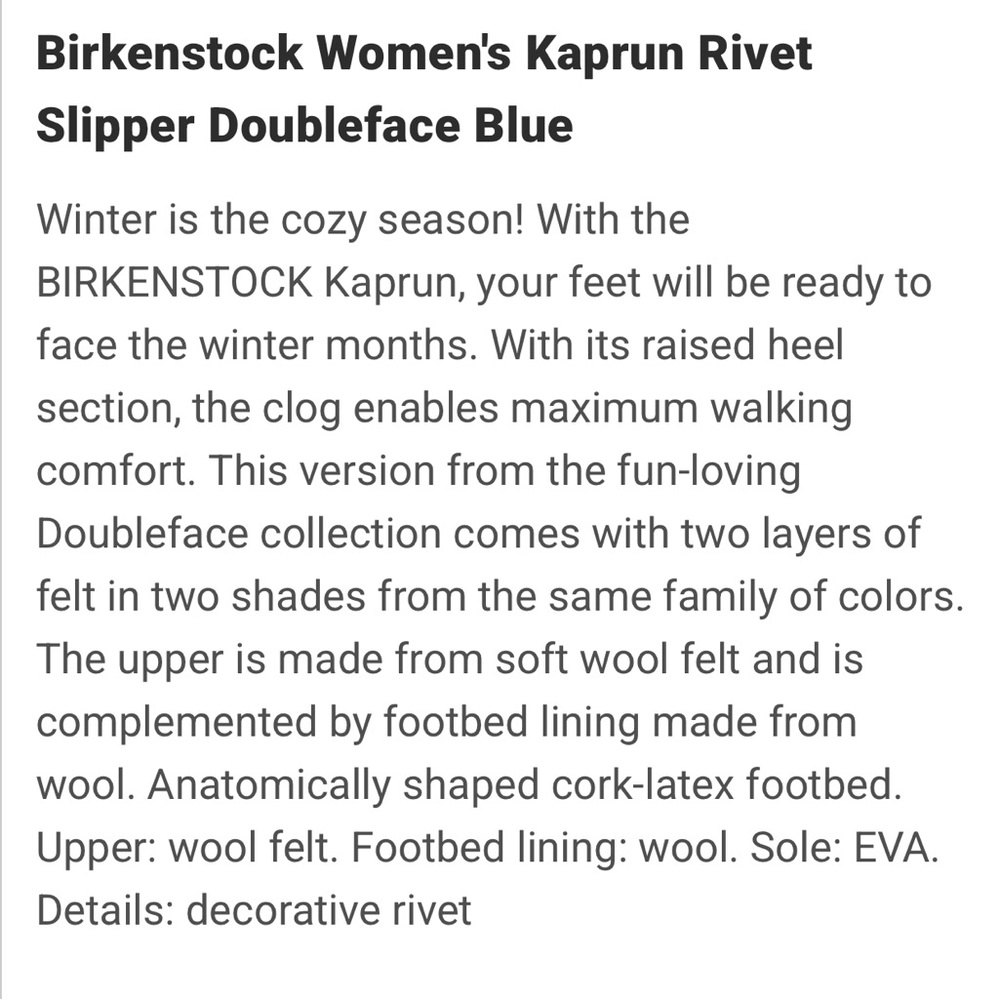 BIRKENSTOCK KAPRUN RIVET FELTED DOUBLEFACE WOOL SLIP ON MULE CLOG SLIPPER RARE - Picture 2 of 14
